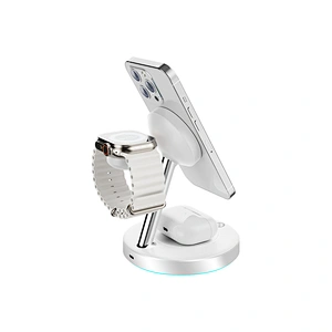 2024 NEW wireless charger3-In-1  For Phone Stand Qi 15W Wireless Charger Magnetic 3 In 1 with night light