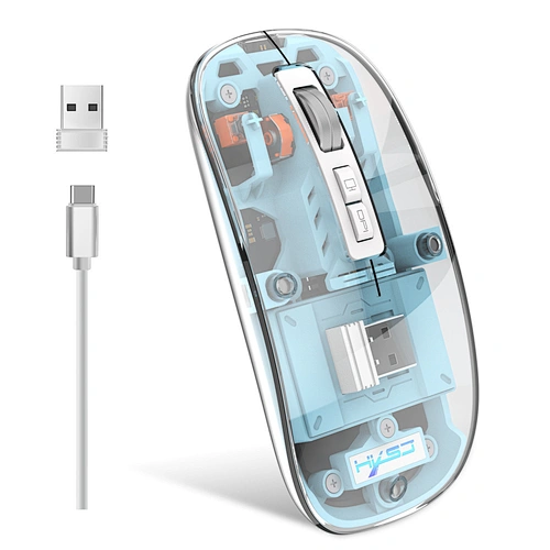 New design wireless mouse Rechargeable Transparent Wireless Mouse