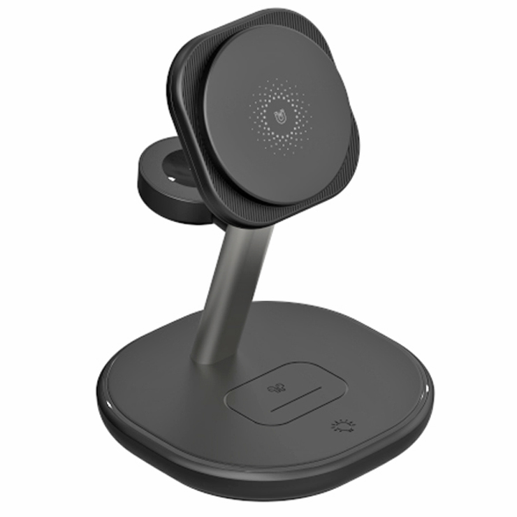 2024 portable QI2 wireless charger Magnetic 15W Desk Fast 3 In 1 Wireless Charger Stand multifunction wireless charger