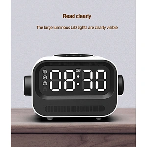 Speaker New Arrival 3 In 1 With High Quality Wholesale 15W Led Rgb Light Digital Alarm Clock Magnetic Wireless Charger