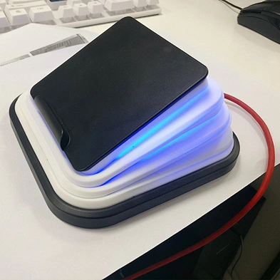 2024 hot sale collapsible magnetic Light Night 10W Phone Stand Desk Led Wireless Charger With Rgb Lights