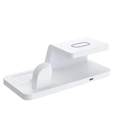 2023 New Arrival Led Time Display Quick Charging 3 In 1 Wireless Charger With Alarm Clock H63