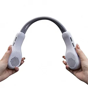 HOT SALE 2024 trending new product rgb multifunction neck fan portable  with led display