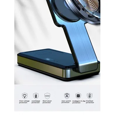 2024 new five-in-one mobile phone smart watch  headset wireless charger magnetic three-in-one wireless charger