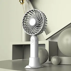 JEDI Rechargeable Mini Stand Fans Office Portable Handheld USB Table Top Fan with Phone Holder Base