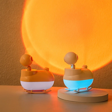 2024 new design Usb Portable Led Sunset Light Lamp   Aroma Diffuser Air Humidifier multifunction humidifier
