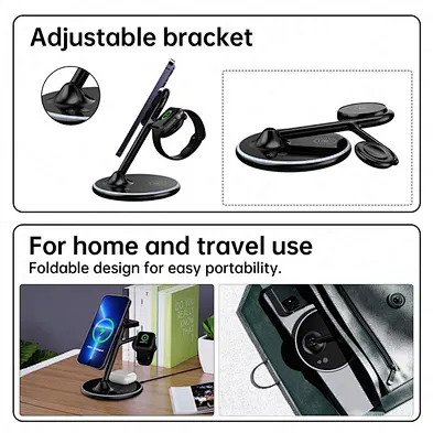 2023 New Phone 15W 3-In-1 Magnetic & 3 In 1 Charger Wireless Stand