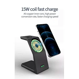 2024 multifunction Charging Dock Station Charger Stand For phoneWireless Charger 3 In 1 stand wireless charger