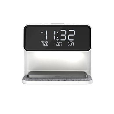 Multifunctional Outstanding Date Day Display 10W Wireless Charger With Alarm Clock