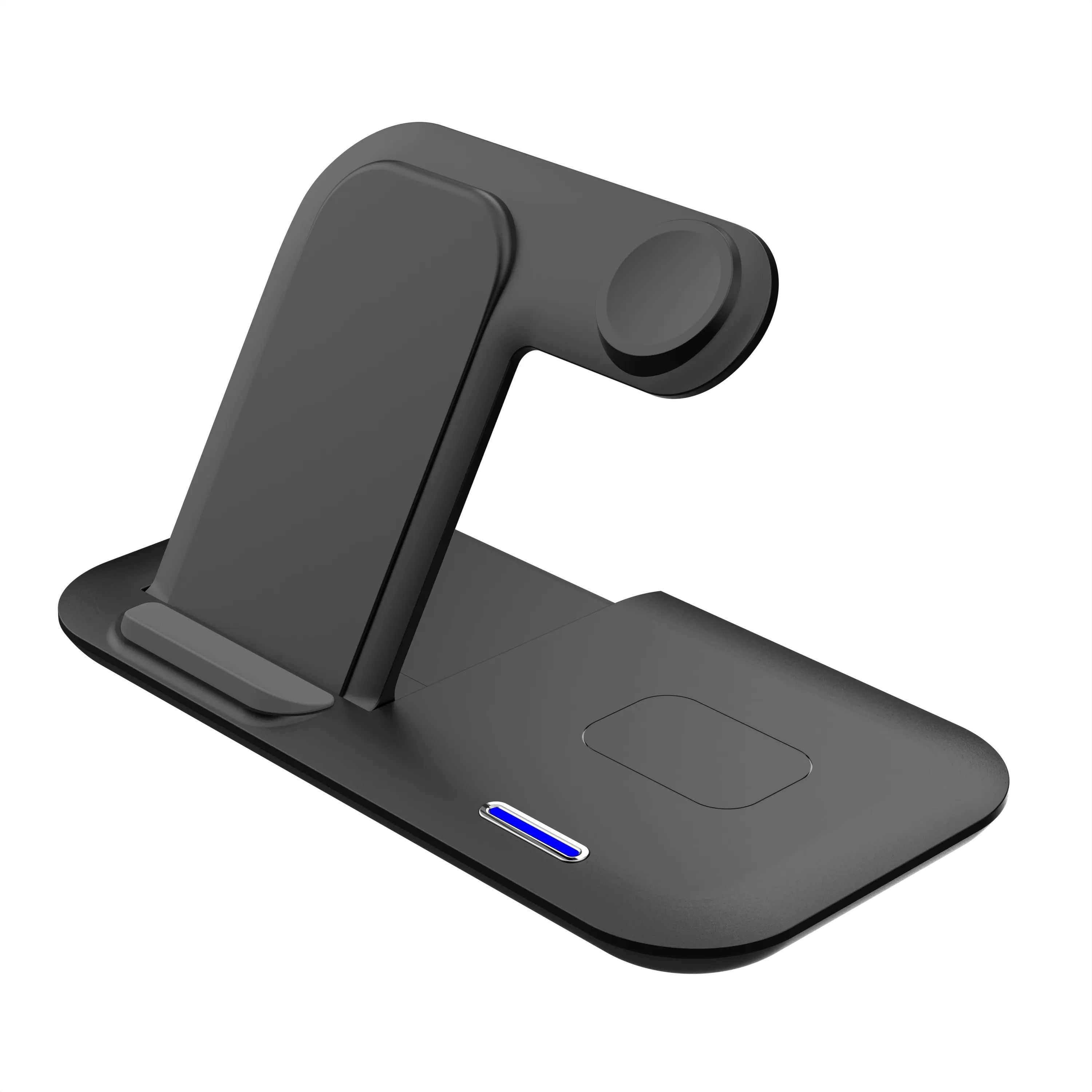 New design Magnetic Charging Foldable 3 In 1 15W Wireless Charger Stand H178
