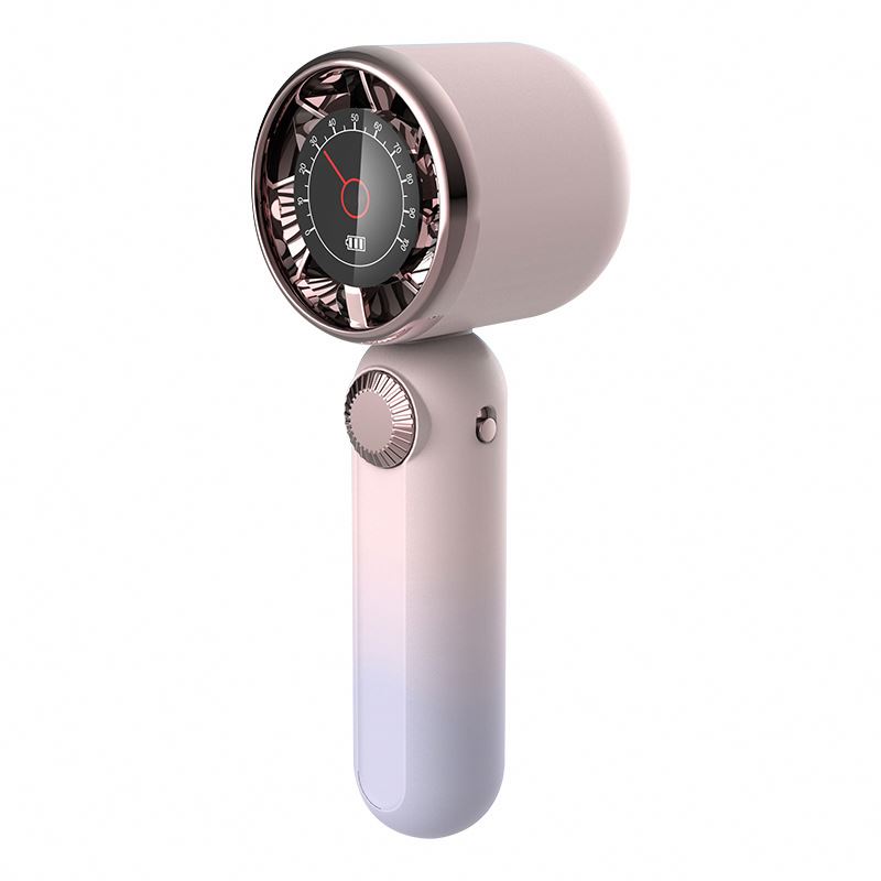 2024 New Desktop Mini Portable violent bladeless turbine high speed small handheld fan speed LED intelligent digital display