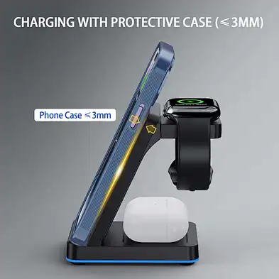 Phone Universal Qi Led Indicator Portable Light Fast Charging Wireless Charger For phone
