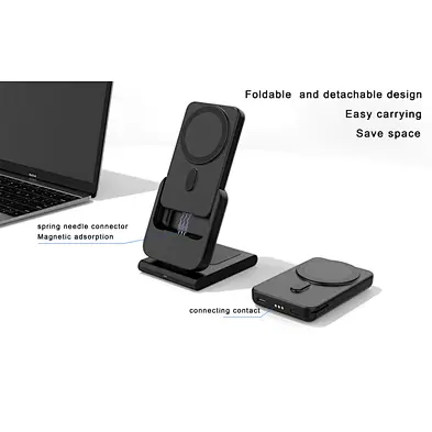 Charging Station 3 In 1 Wireless Charger With Wireless Power Bank