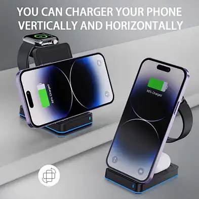 Phone Universal Qi Led Indicator Portable Light Fast Charging Wireless Charger For phone