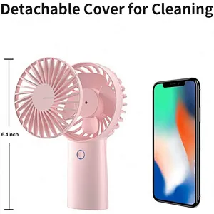 4000 mAh battery portable personal fan for up to 20 hours 3-speed small hand-held fan, battery-powered or USB-powered