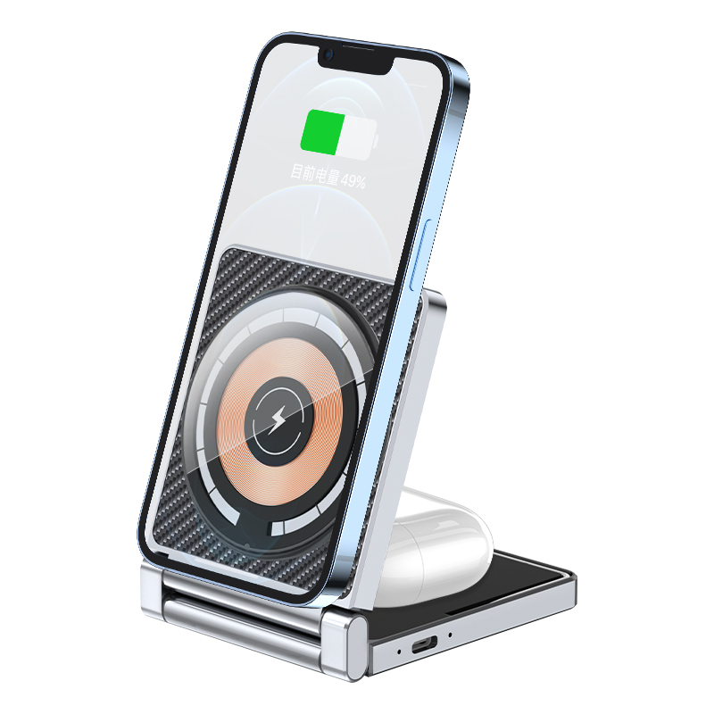 2024 hot sell wireless charger 2 in 1 stand for phone