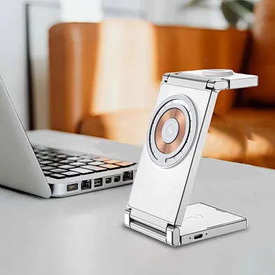 3 In 1 Chargers High Quality Desktop wireless Hot Selling C Multifunction Qiwireless Fast Charging New Creative Wireless Charger