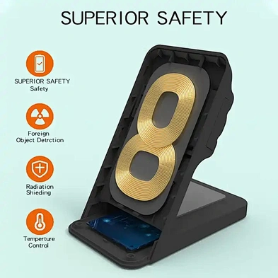 Cheap Fast Charging Station 15W Qi Universal 3In1 Wireless Charger Stand For Mobile Phone
