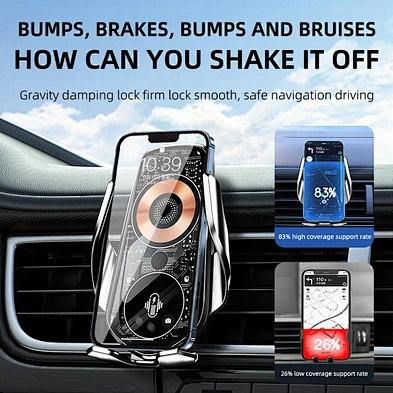 Tendencia 2023 Car Wireless Charger Holder With Battery Automatic Recognition and Charging Head