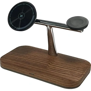 2023 Magnetic Qi Charging For phoneFast  Wood Wireless Charger Dock 3 In 1 made of high quality wood Charger