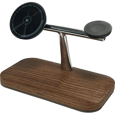 2023 Magnetic Qi Charging For phoneFast  Wood Wireless Charger Dock 3 In 1 made of high quality wood Charger