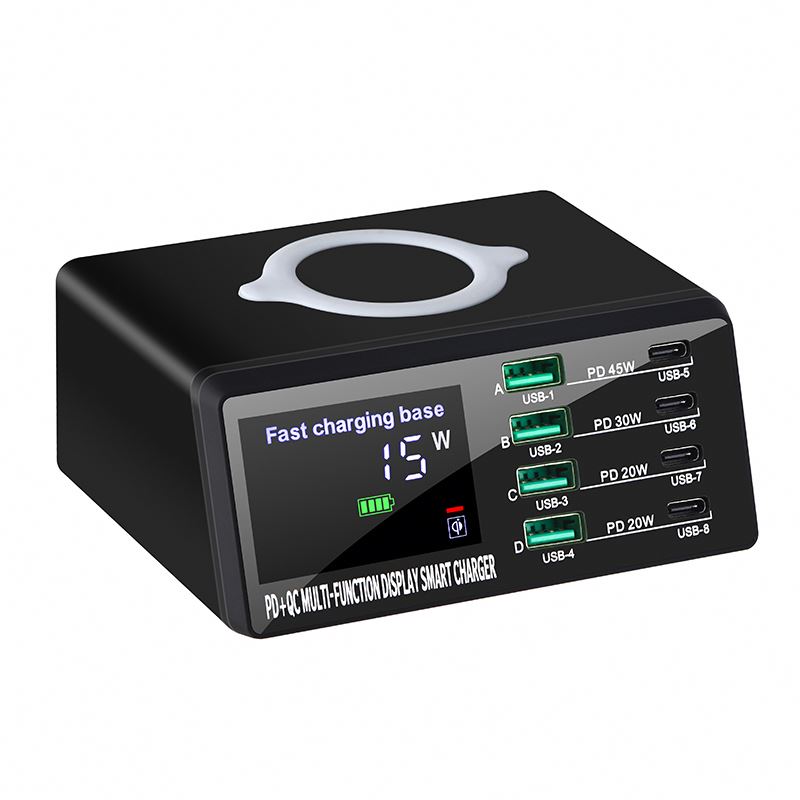 JEDI 110w 8 Ports Laptop Charge QC3.0 PD Multi Usb Wireless Charger Electric Charging Station With Multiport
