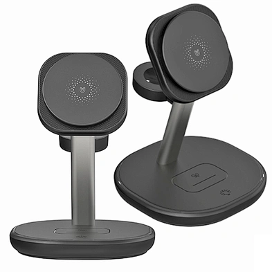 2024 portable QI2 wireless charger Magnetic 15W Desk Fast 3 In 1 Wireless Charger Stand multifunction wireless charger