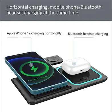 magnetic wireless charger stand foldable 15w fast X455 Custom 3 In 1 For Smart  Wireless Charger