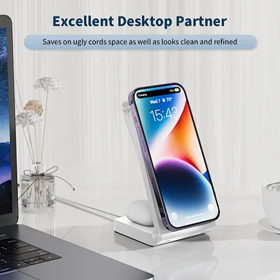 Charging For 3 In 1 Chargers High Quality Stand Up Ccharger Multifunction Qi Fast 15W Quick Custom  Magnetic Wireless Charger