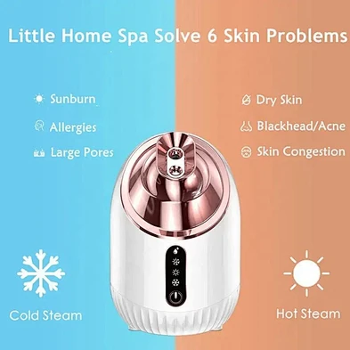 Face Nano Home Use Beauty Equipment Portable Spa Mist Sprayer Hot And Cold 2 In1 Multifunction Ionic Deeply Facial Steamer
