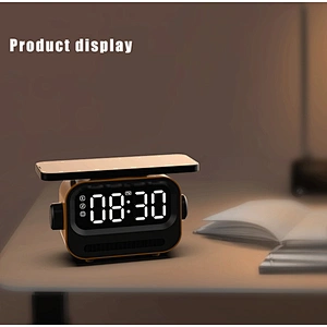 Speaker New Arrival 3 In 1 With High Quality Wholesale 15W Led Rgb Light Digital Alarm Clock Magnetic Wireless Charger