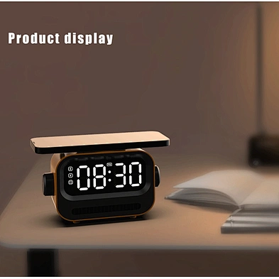 Speaker New Arrival 3 In 1 With High Quality Wholesale 15W Led Rgb Light Digital Alarm Clock Magnetic Wireless Charger