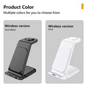 2024 hot sale wireless charger Fast Mobile Phone 3 In 1 Charge Dock 3In1 Wireless Charger Stand