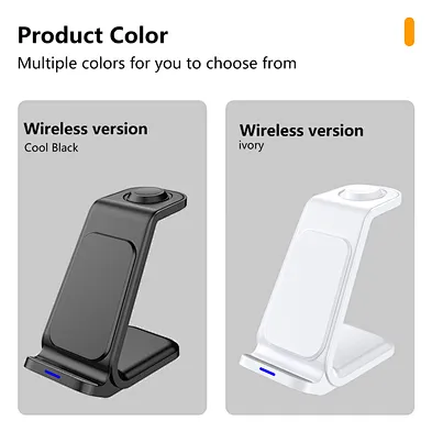 2024 hot sale wireless charger Fast Mobile Phone 3 In 1 Charge Dock 3In1 Wireless Charger Stand
