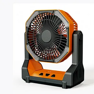 2024 hot sale multifunction Camping Led Lamp Retractable Light Portable Desk Fan With 3 Speed Option