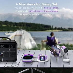 2 in 1 Wireless Charger for Phone OEM Nano Magnetic Foldable Charging Station Multiple Devices
