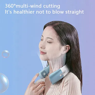 Portable Neck Fan Hands Free Bladeless Fan Air Conditioner Wearable Quiet Fan for Outdoor Indoor