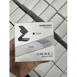 Factory Direct Sale High Quality Tri 3in1 Qi Folding Vertical Wireless Magnetic Charger For Phone Watch Earphones