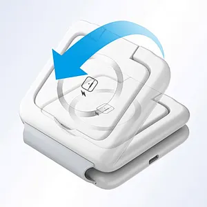 Desk Phone Chargeing Holder 15W Fast Charge 3in1 Portable 3 in 1 Wireless Charger Magnetic Foldable With Pocket Size