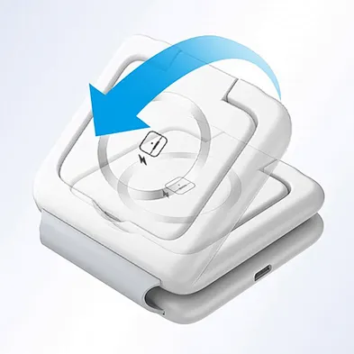 Desk Phone Chargeing Holder 15W Fast Charge 3in1 Portable 3 in 1 Wireless Charger Magnetic Foldable With Pocket Size