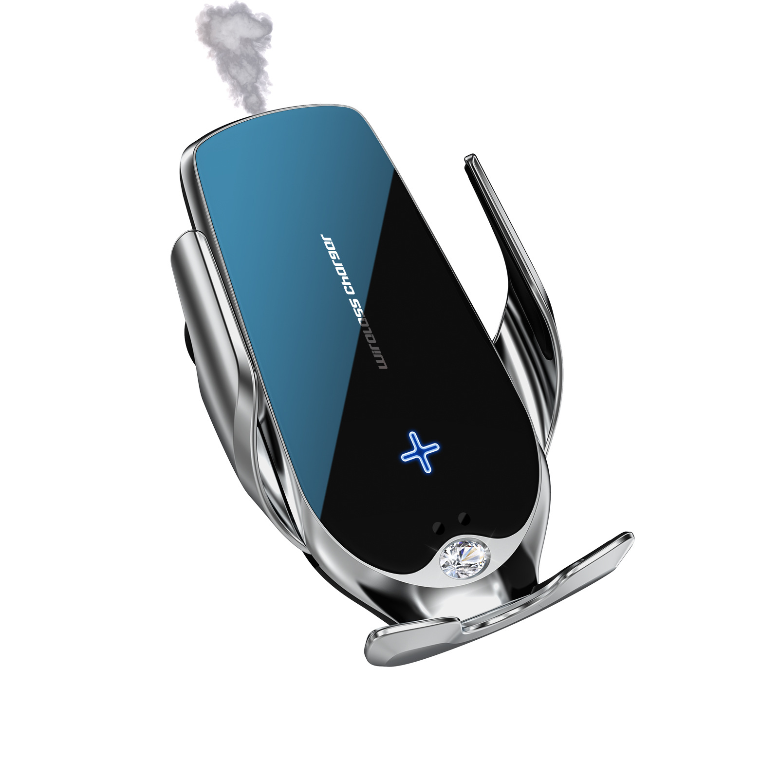 Smart Sensor 15W V50S Simple Fast Phone Mobile Holder Car Wireless Chargers With Aroma Diffuser