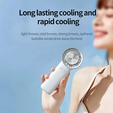 2024 New Handheld Fan Usb Portable Cooling Fan  Outdoor Rechargeable Sport Semiconductor Fan