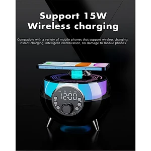 2024 Charger Phone Wireless Alarm Clock Speaker With Rhythm Rgb Light multifunctIon wireless charger