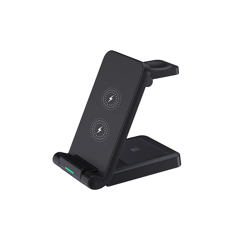JEDI Wholesale Easy Carry Foldable Charging Stand 15W 3-IN-1 Wireless Charger For Phone Watch Earphones