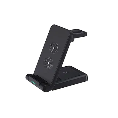 JEDI Wholesale Easy Carry Foldable Charging Stand 15W 3-IN-1 Wireless Charger For Phone Watch Earphones