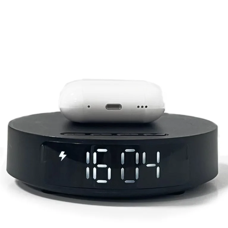 NEW product  multifunction wireless charger 3 In 1 digital alarm clock wireless charger