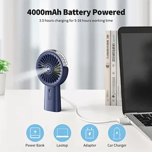 Suitable for Desktop Travel 4000mAh Misting Fan Mini Handheld Portable Fan