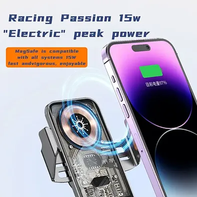 Smart Car Wireless Charger Car Mobile Clip Holder Fast Charging For Cell Phone