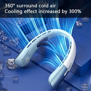 Portable Neck Fan Hands Free Bladeless Fan Air Conditioner Wearable Quiet Fan for Outdoor Indoor