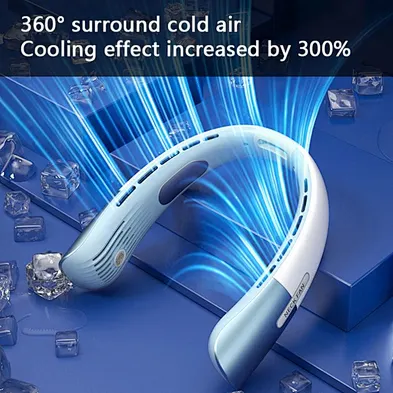 Portable Neck Fan Hands Free Bladeless Fan Air Conditioner Wearable Quiet Fan for Outdoor Indoor